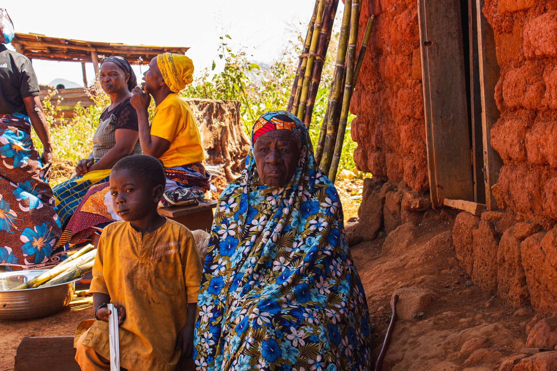 A glimpse into daily life in Ngel Nyaki, showcasing local people and traditional attire.