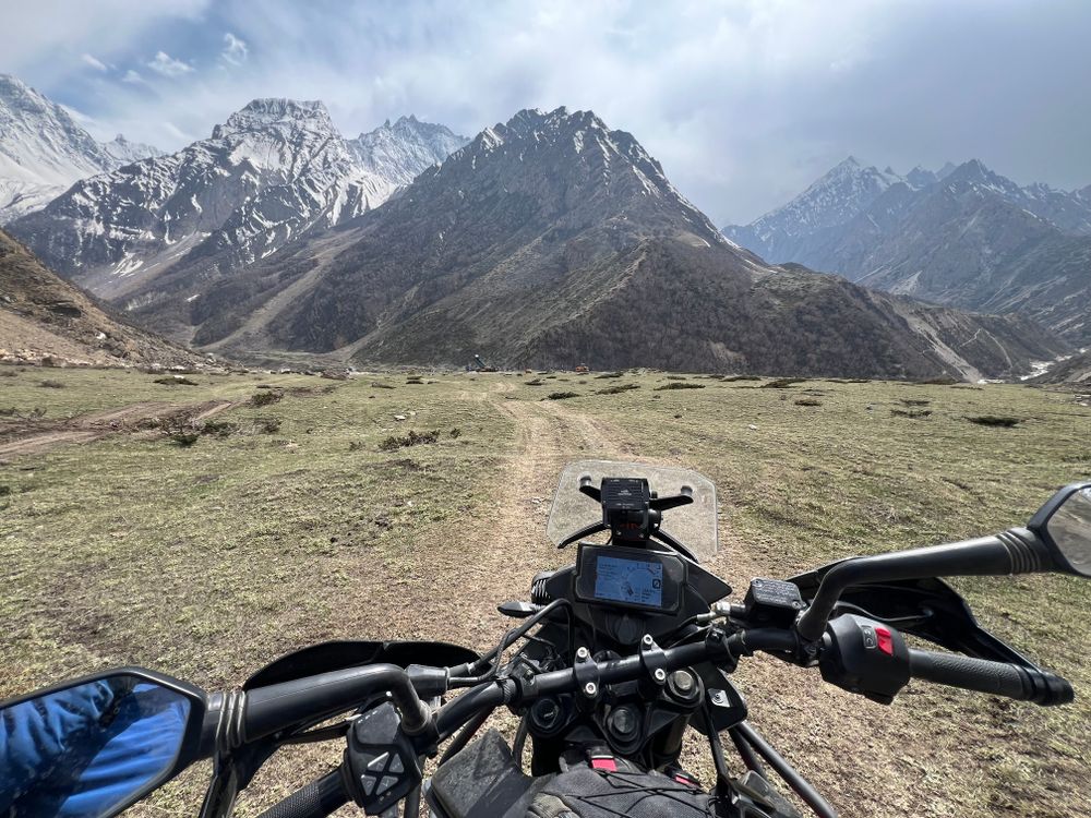Motorcycle Riding In Mountains Adventure Motorcycle Ride in Mountainous Terrain · Free Stock Photo