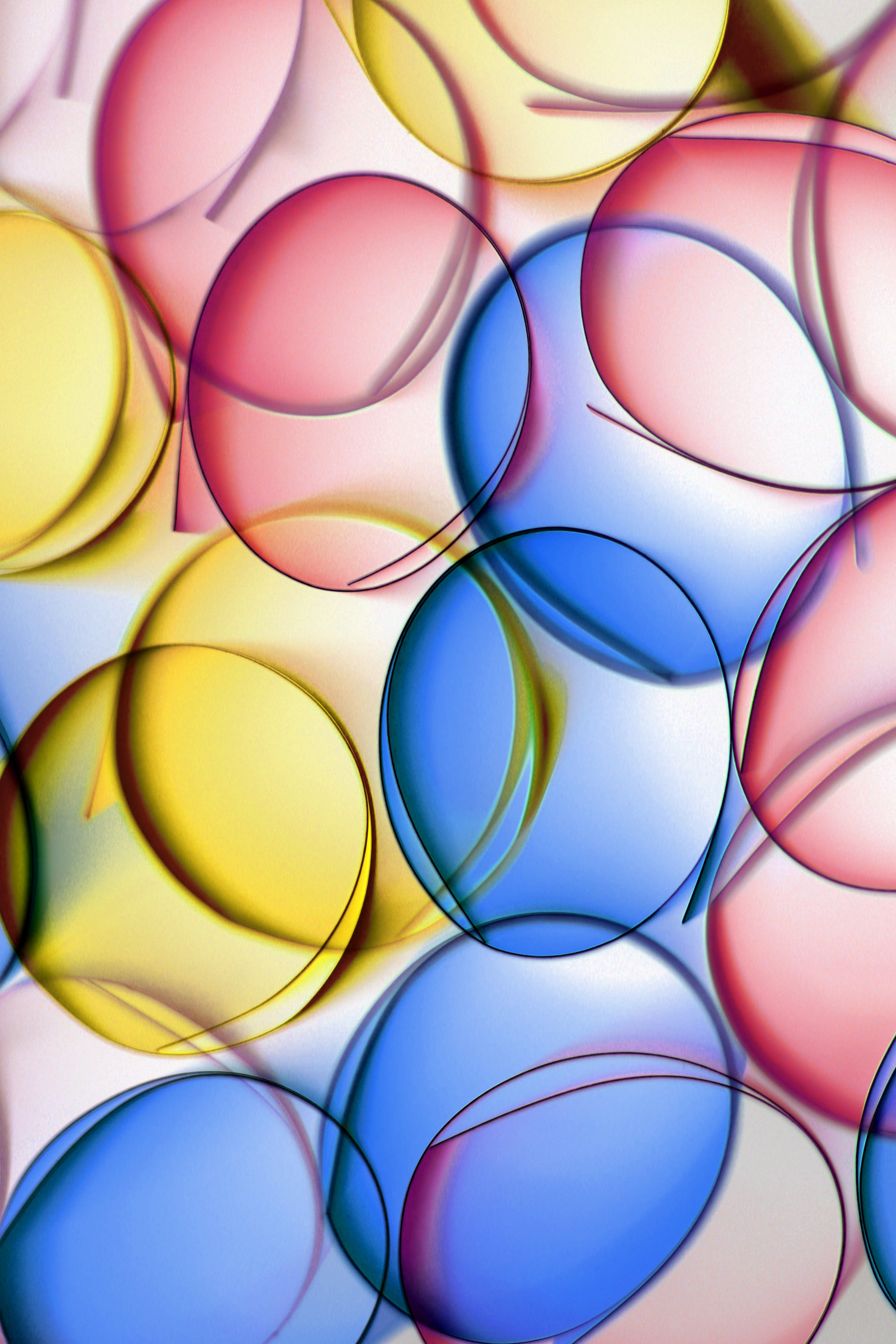 Colorful Abstract Circles Pattern in Pastel Tones · Free Stock Photo