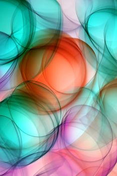 Vibrant abstract artwork featuring dynamic overlapping colorful circles for artistic and modern themes.