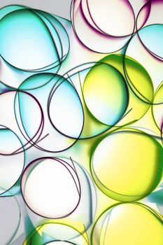 Vibrant abstract image featuring overlapping colorful circles with a white backdrop.
