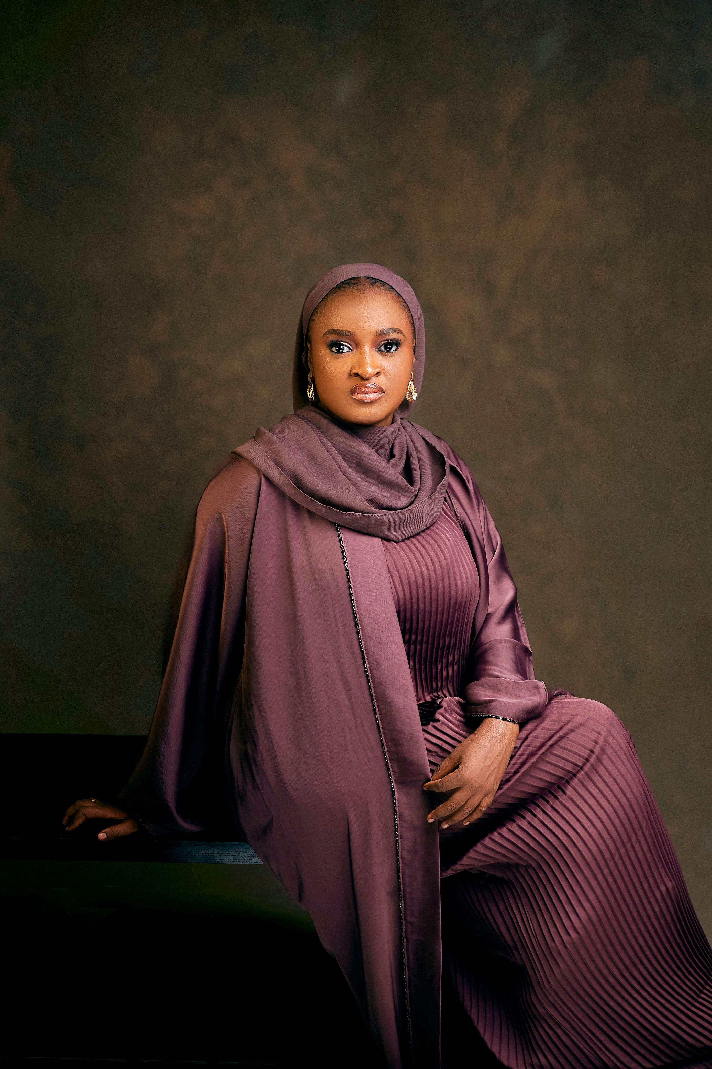 Elegant Portrait of Woman in Brown Hijab · Free Stock Photo