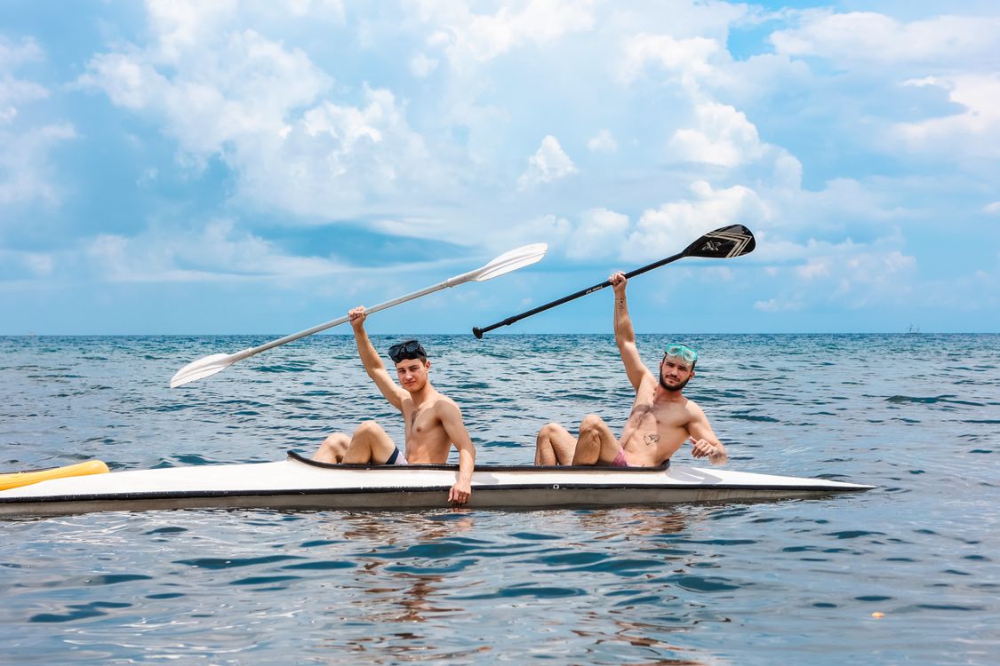Dynamic Kayaker Dynamic Kayaking Adventure on the Open Sea · Free Stock Photo