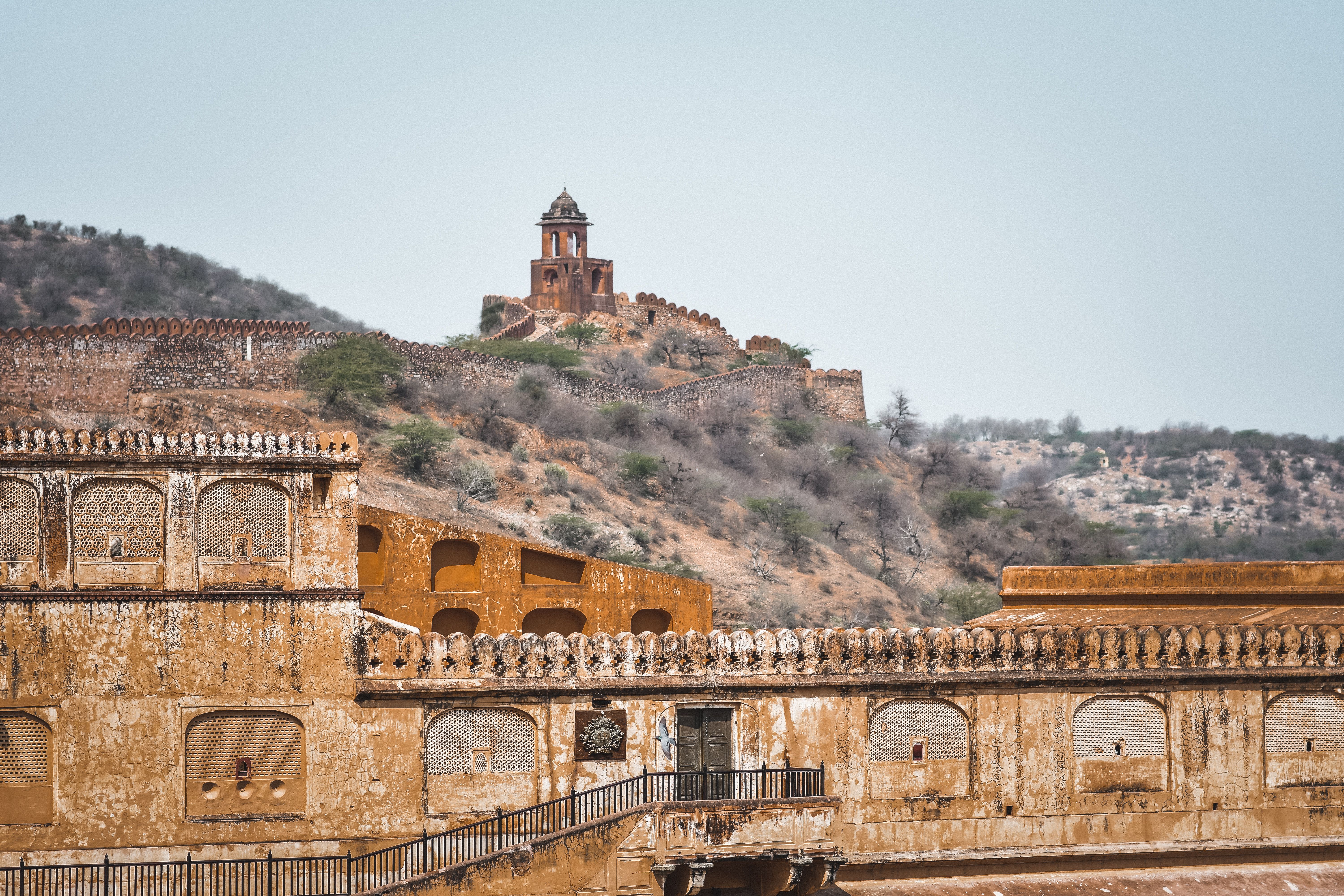 Historic architecture within the Walled City of Jaipur, Rajasthan, India, a UNESCO World Heritage Site