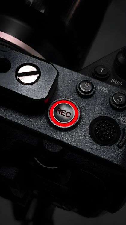 Camera Rec Red Close-up of a Camera REC Button in Low Light · Free Stock Photo