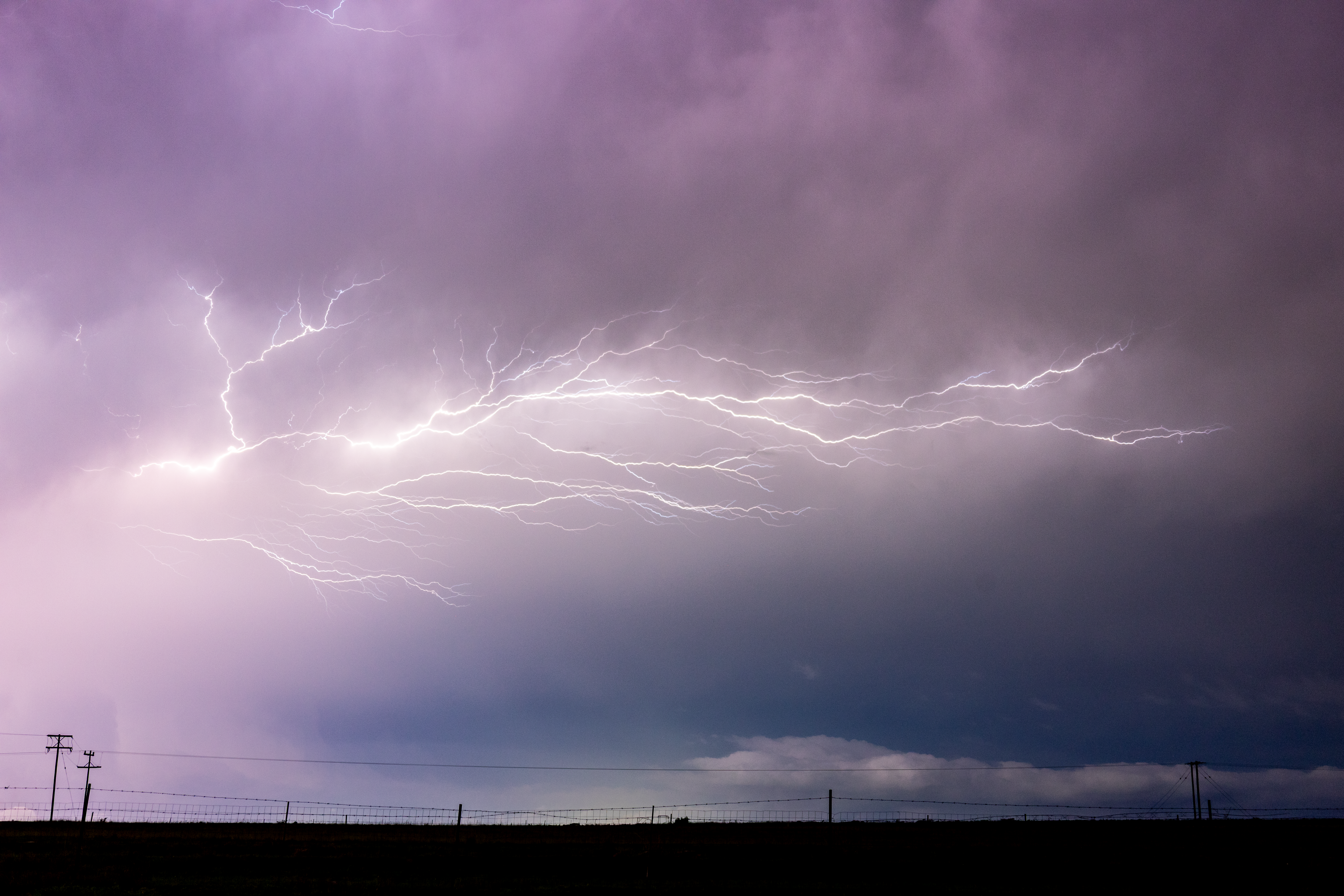 Dramatic Lightning Storm over Rural Landscape · Free Stock Photo