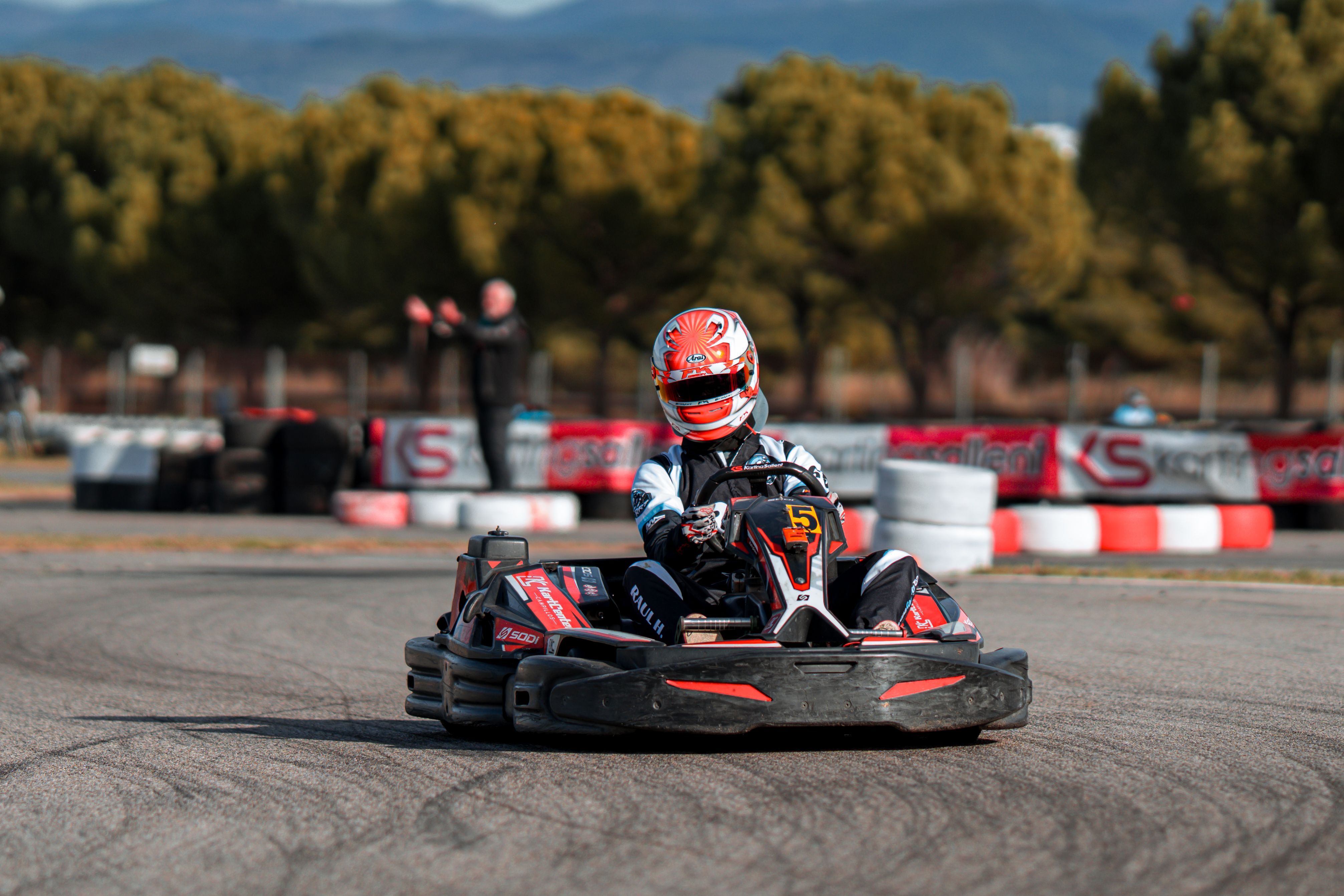 Exciting Outdoor Go-Kart Racing on Track · Free Stock Photo