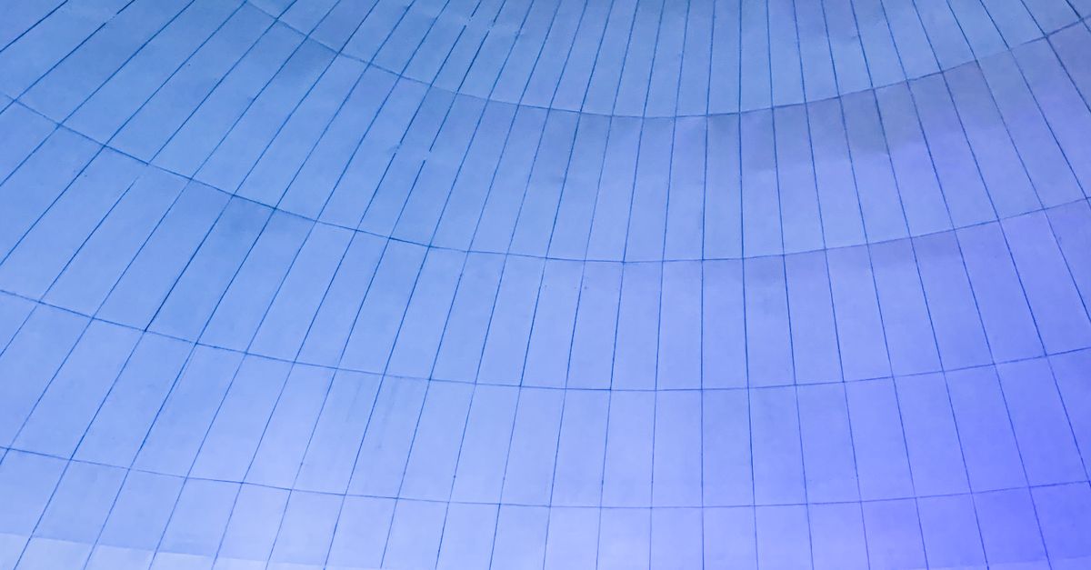 People Viewing Dome Interior with Blue Lighting · Free Stock Photo