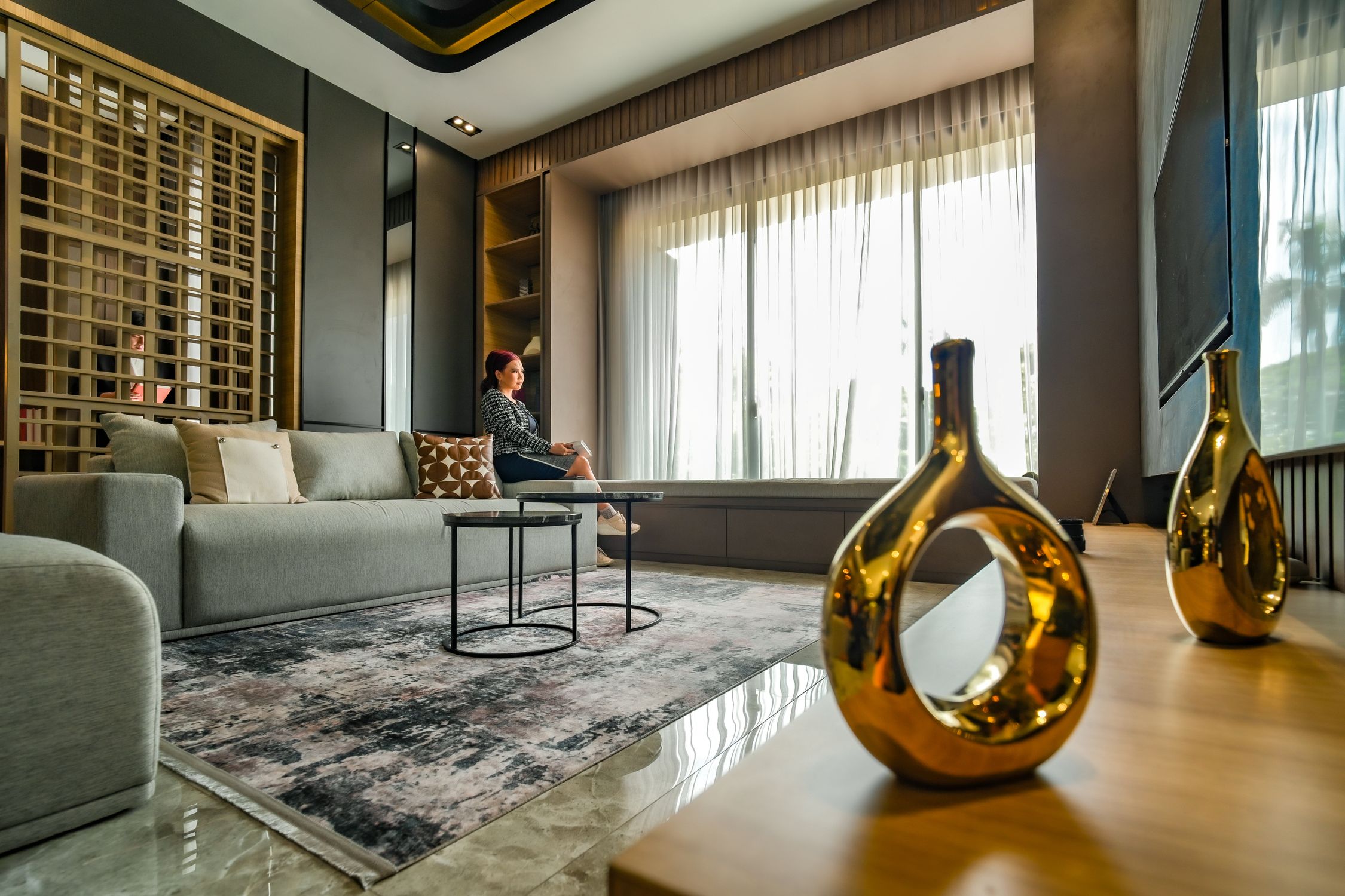 Modern Living Room with Elegant Design in Jakarta · Free Stock Photo