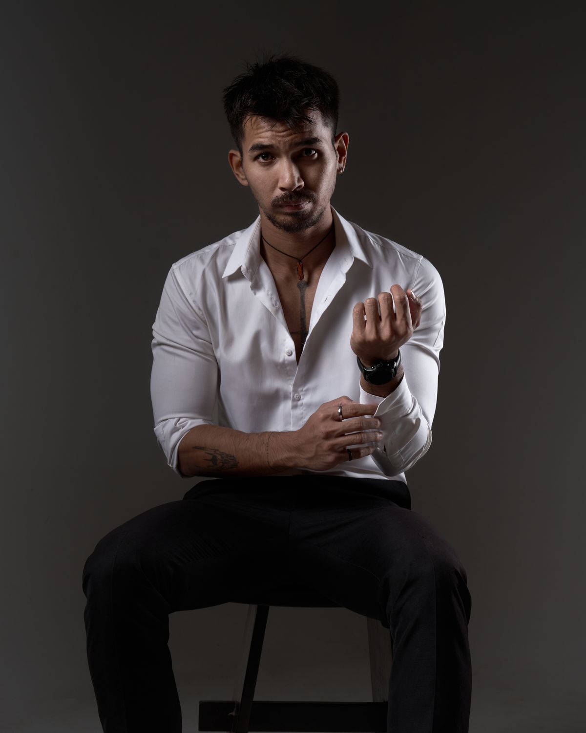 Stylish Portrait of a Man in a White Shirt · Free Stock Photo