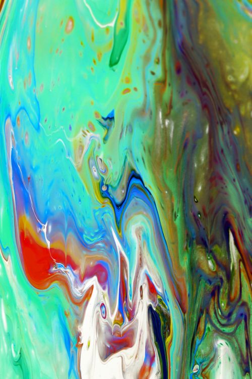 Free Colorful abstract design with vibrant swirls of paint creating a mesmerizing pattern. Stock Photo