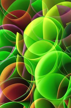 Colorful abstract art with layered geometric shapes and vibrant hues.