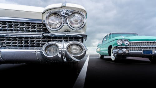 Free Green and Silver Vintage Car Stock Photo