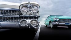 Green and Silver Vintage Car