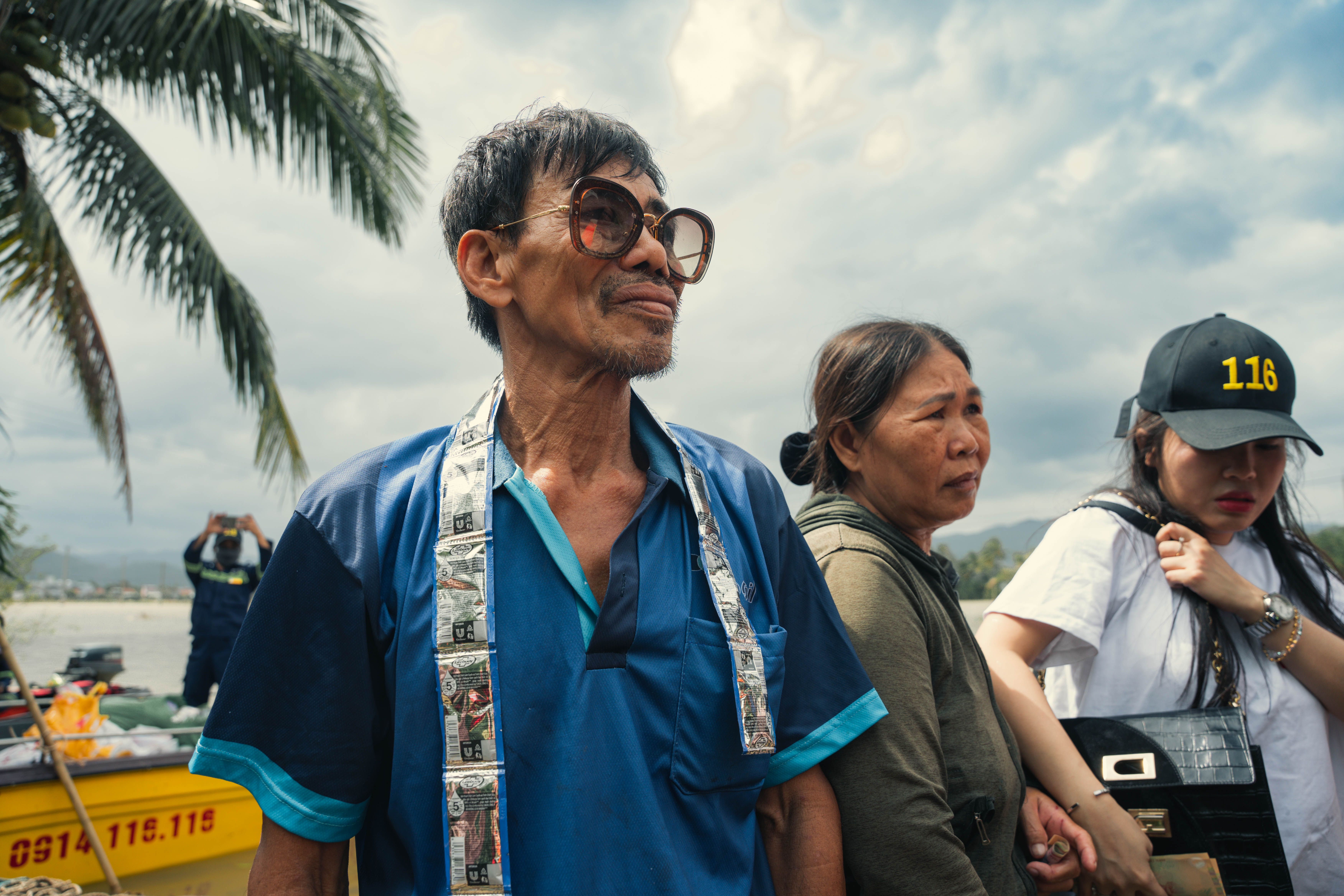 A group of people standing outdoors in Phú Yên, Vietnam.