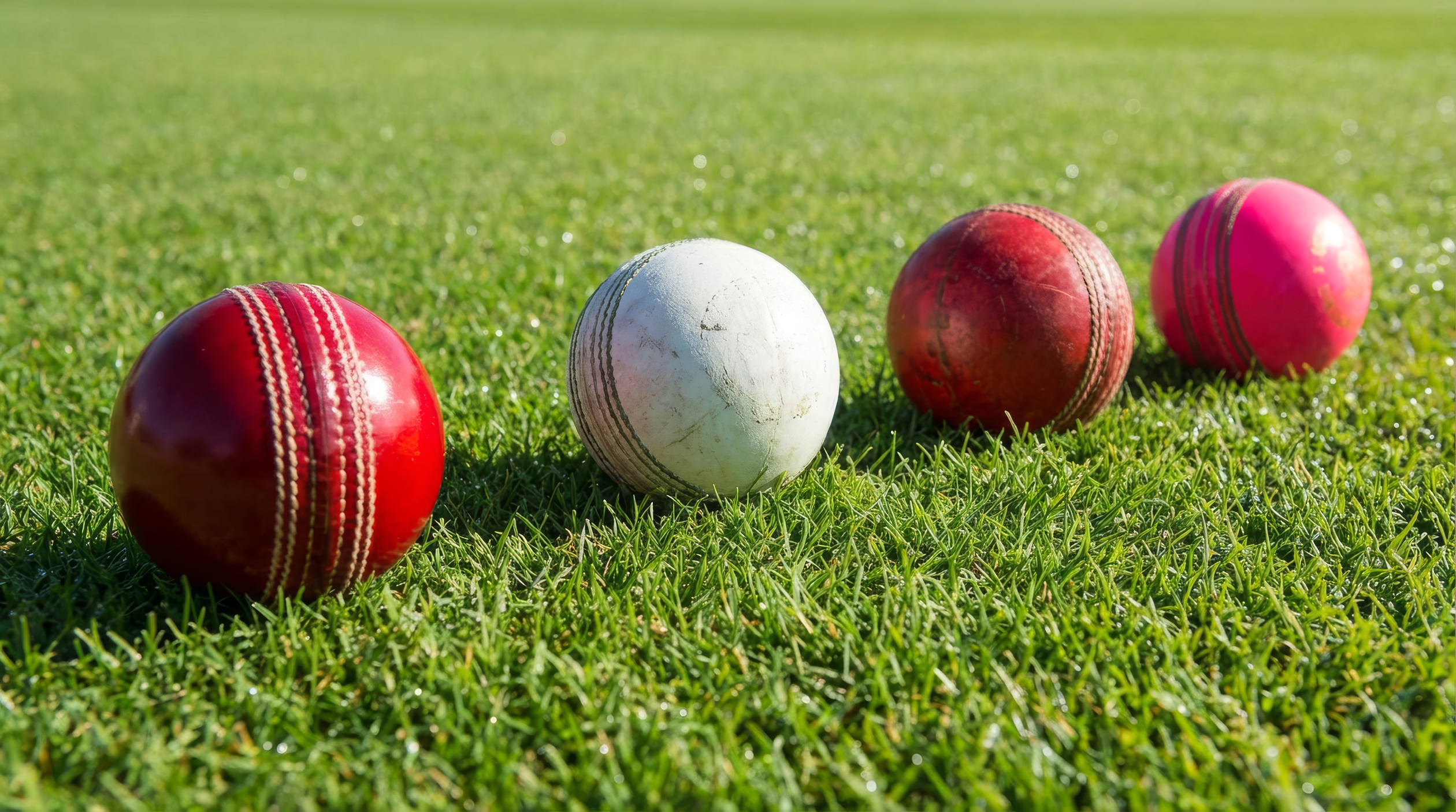 Colorful Cricket Balls on Green Grass · Free Stock Photo