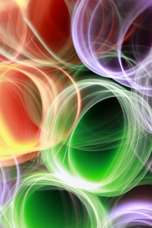 Free Vibrant abstract light painting with swirling colorful shapes creating a dynamic visual effect. Stock Photo