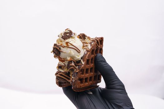 Double Chocolatey Double Chocolatey Flavored Belgian Style Waffles