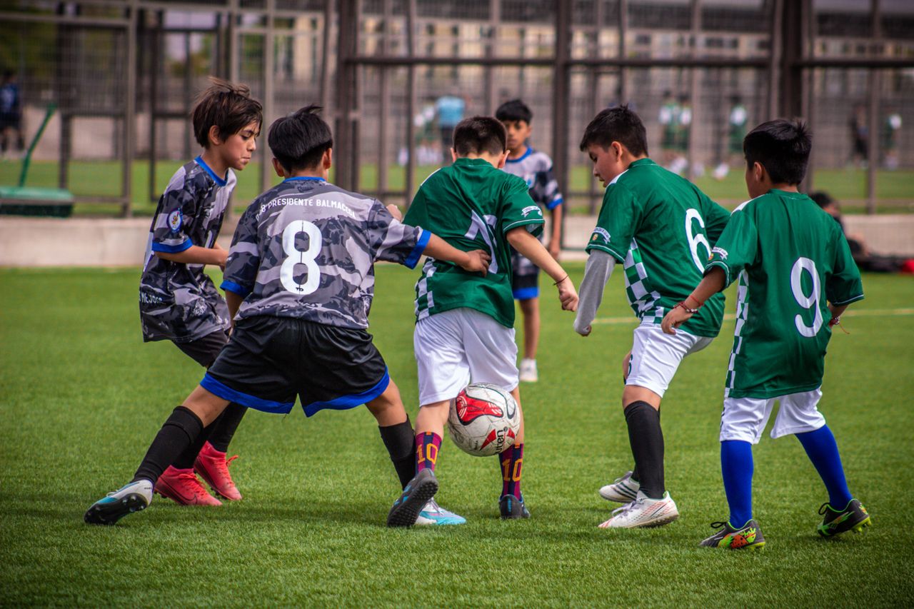 young soccer players engaging in a dynamic football training session o