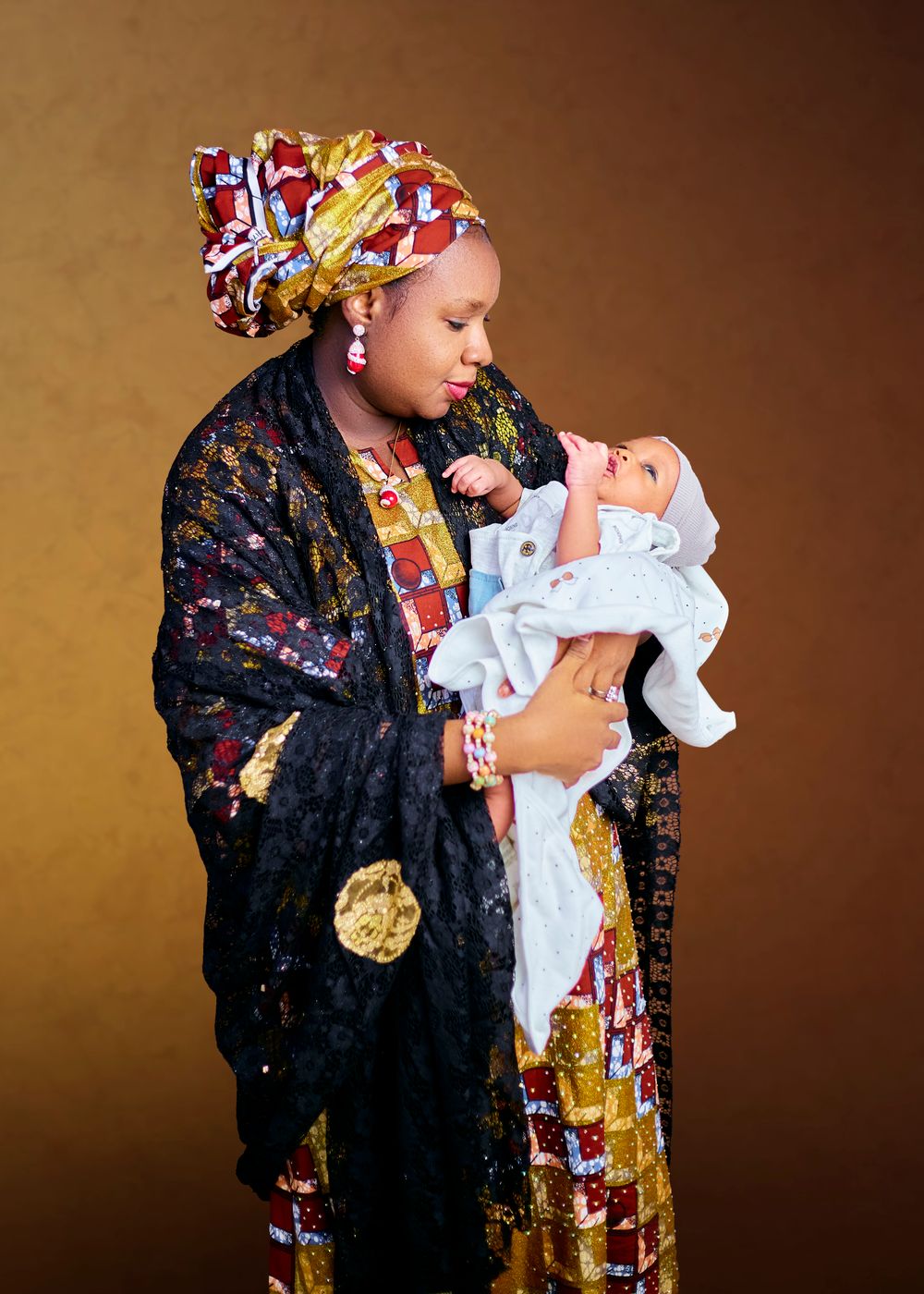 Illustrative stock photograph of a mother and baby
