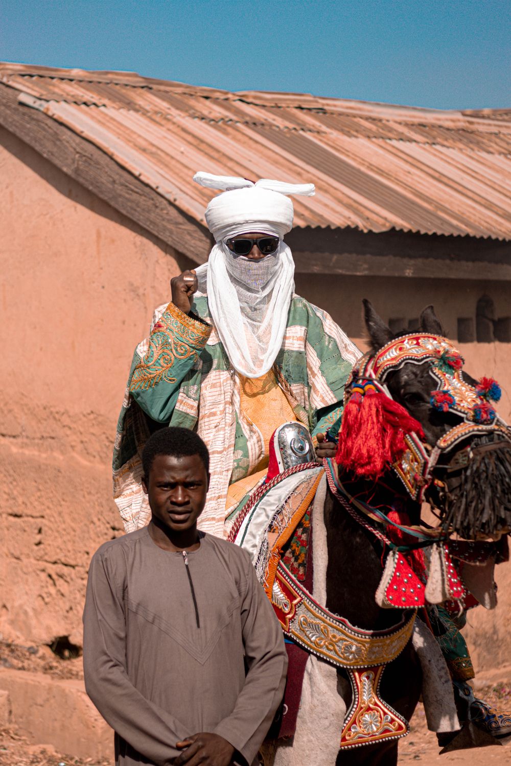 Traditional African Horseman with Decorated Steed · Free Stock Photo