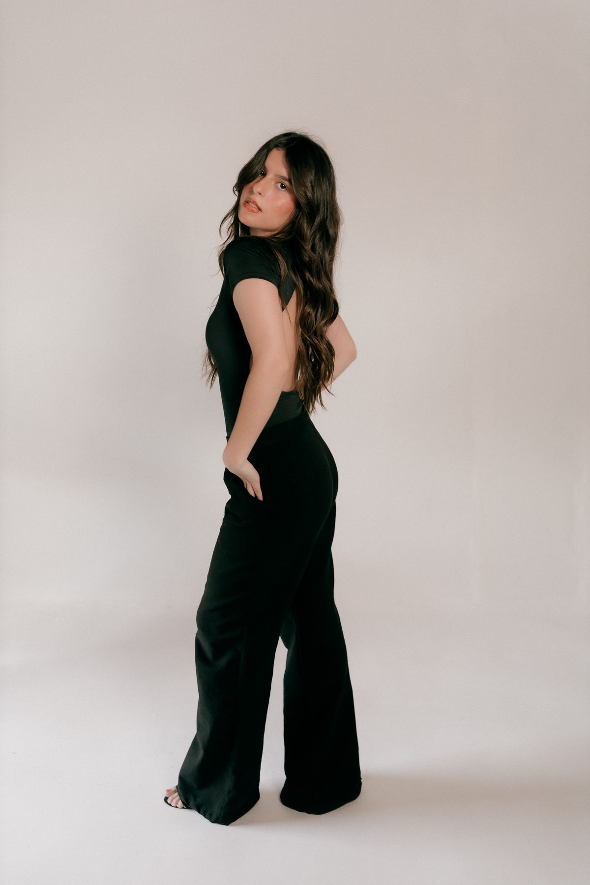 Sleek black jumpsuit elegant