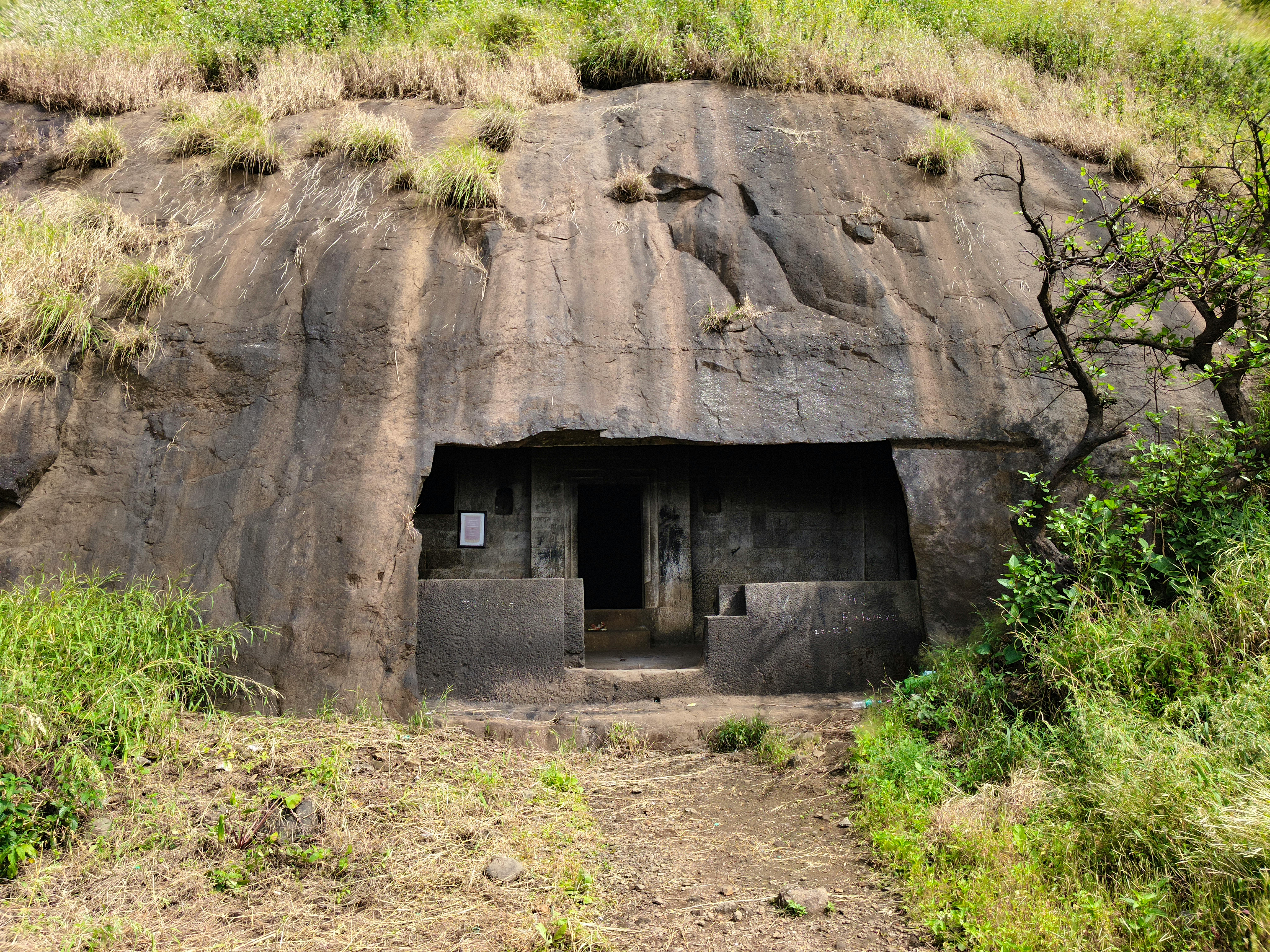 Storage purpose caves at Shrivardhan fort.