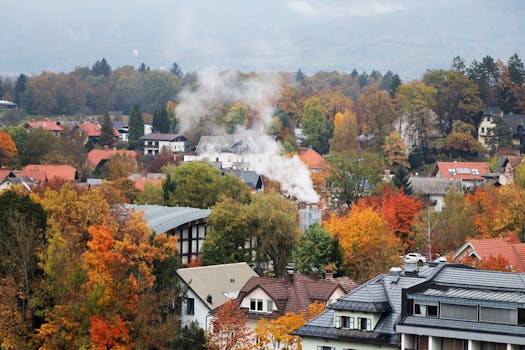 Free stock photo of autumn colors, bled, chimney
