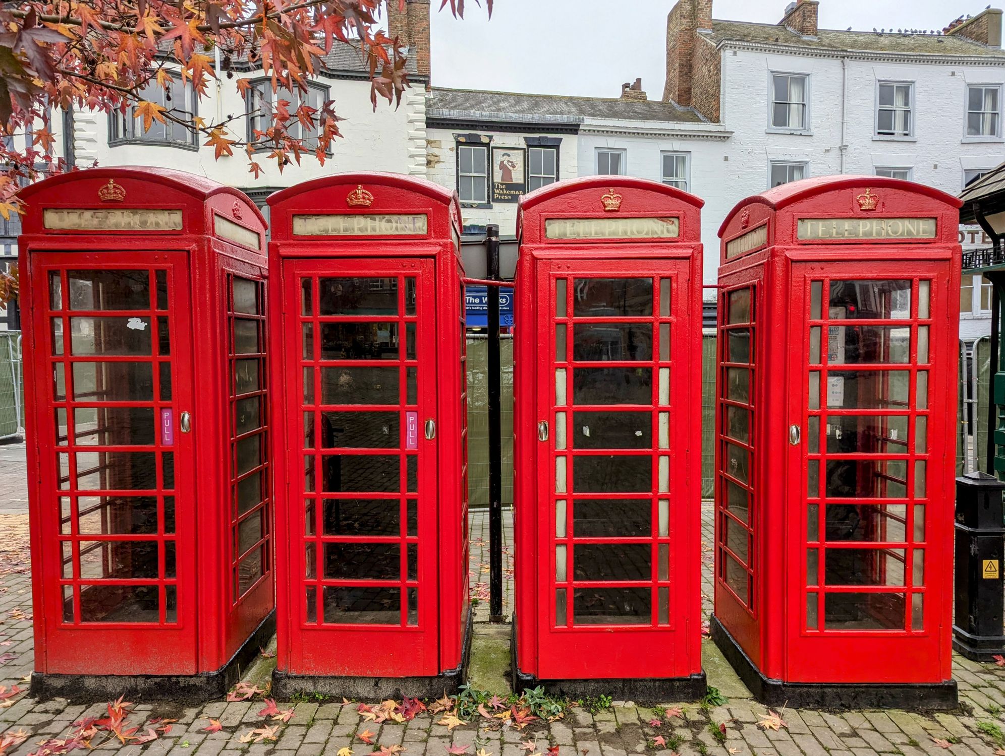 Classic Red Phone Boxes in Ripon, UK · Free Stock Photo