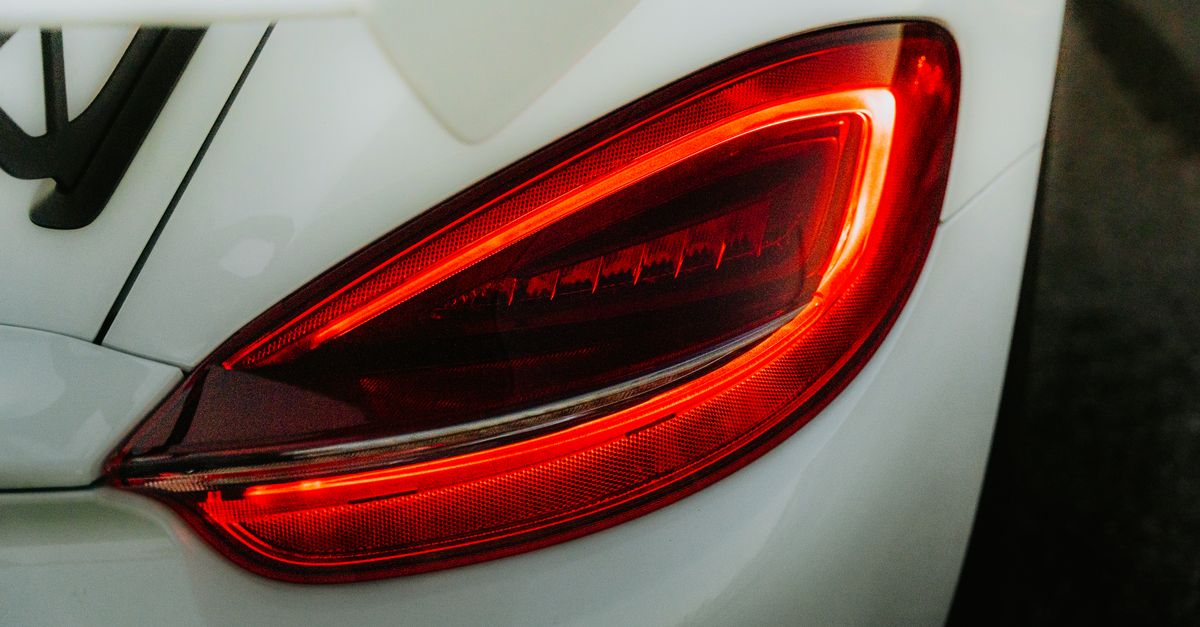 Close-up of a Car's Rear Tail Light Illuminated · Free Stock Photo