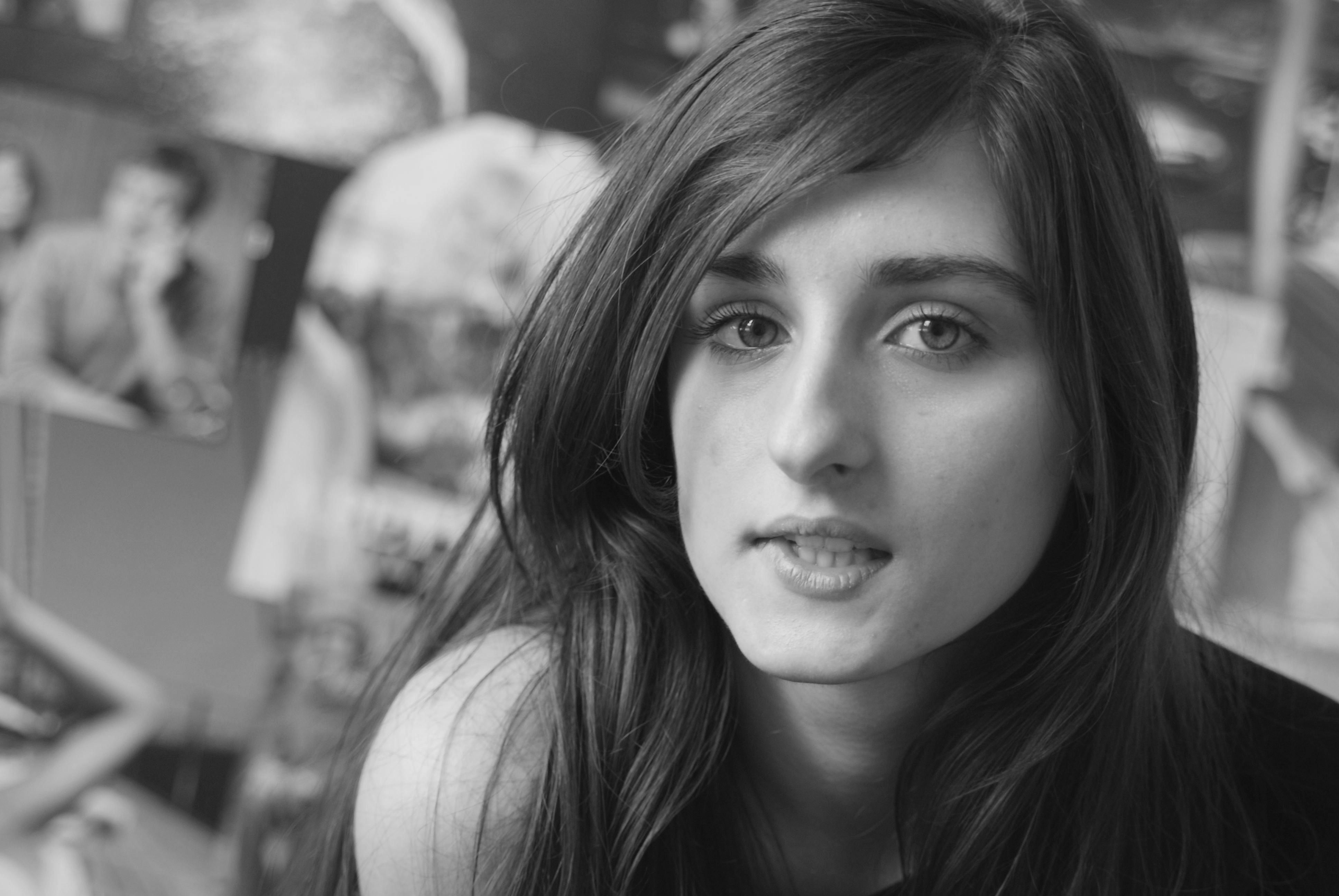 Black and White Portrait of a Young Woman · Free Stock Photo