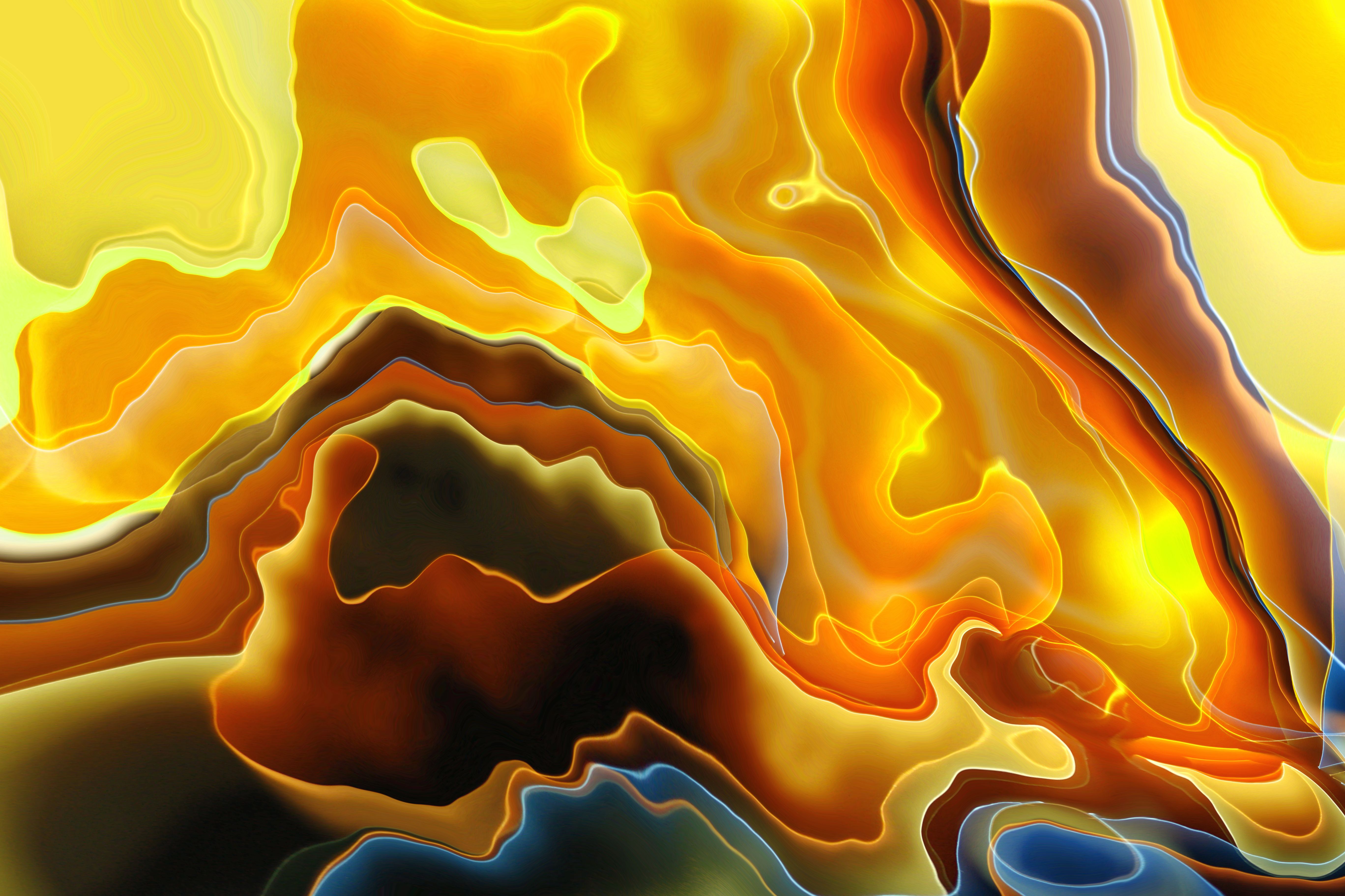 Vibrant Abstract Fluid Art with Warm Tones · Free Stock Photo