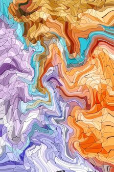 Colorful abstract art with swirling patterns in vibrant shades, reminiscent of fluid dynamics.
