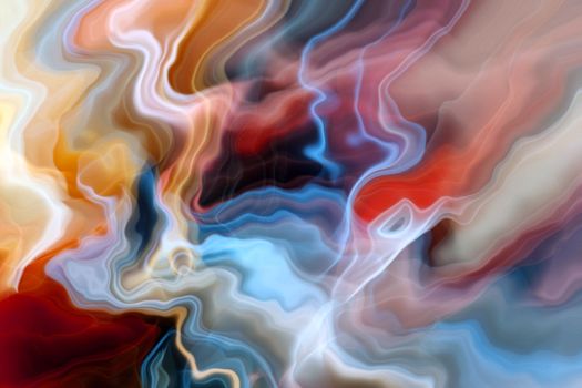A dynamic abstract image featuring vibrant flowing waves in a mix of colors, creating a sense of motion and energy.