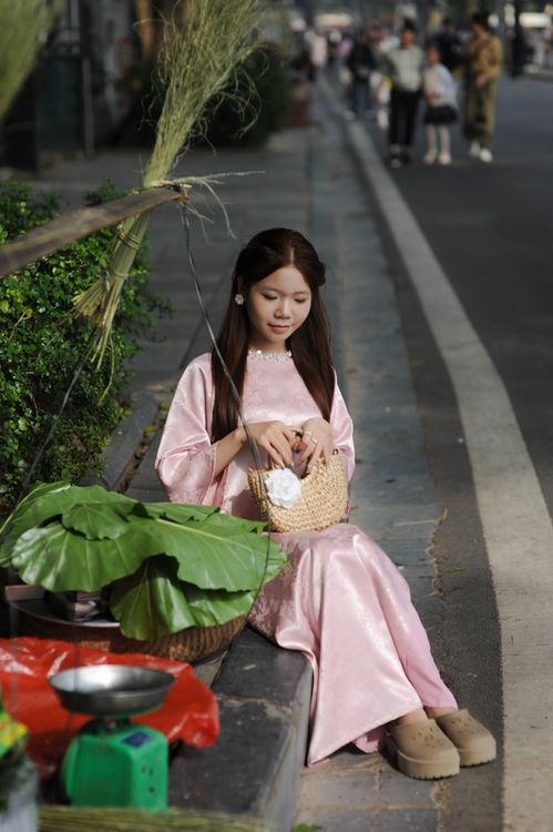 Woman in pink traditional dress outdoors · Free Stock Photo