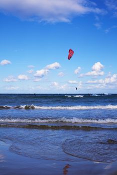 Experience thrilling kite surfing on the stunning beaches of Gournes Gouvon, Greece.