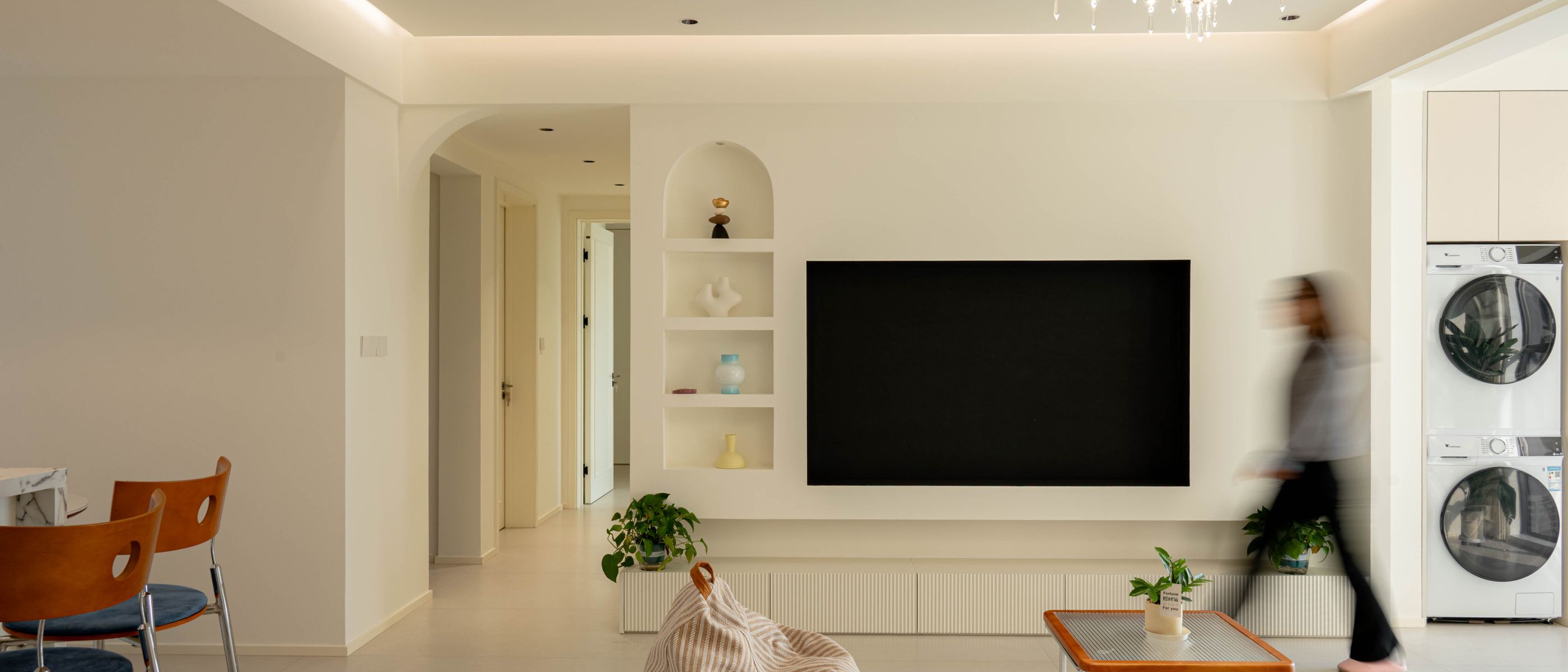 Painters and Decorators in Whitechapel — a decorator at work mid-project