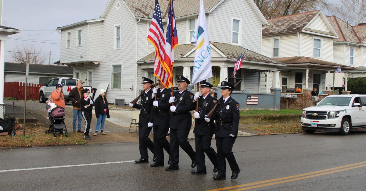 Color Guard Procession Color Guard Marching in Lancaster Parade · Free Stock Photo