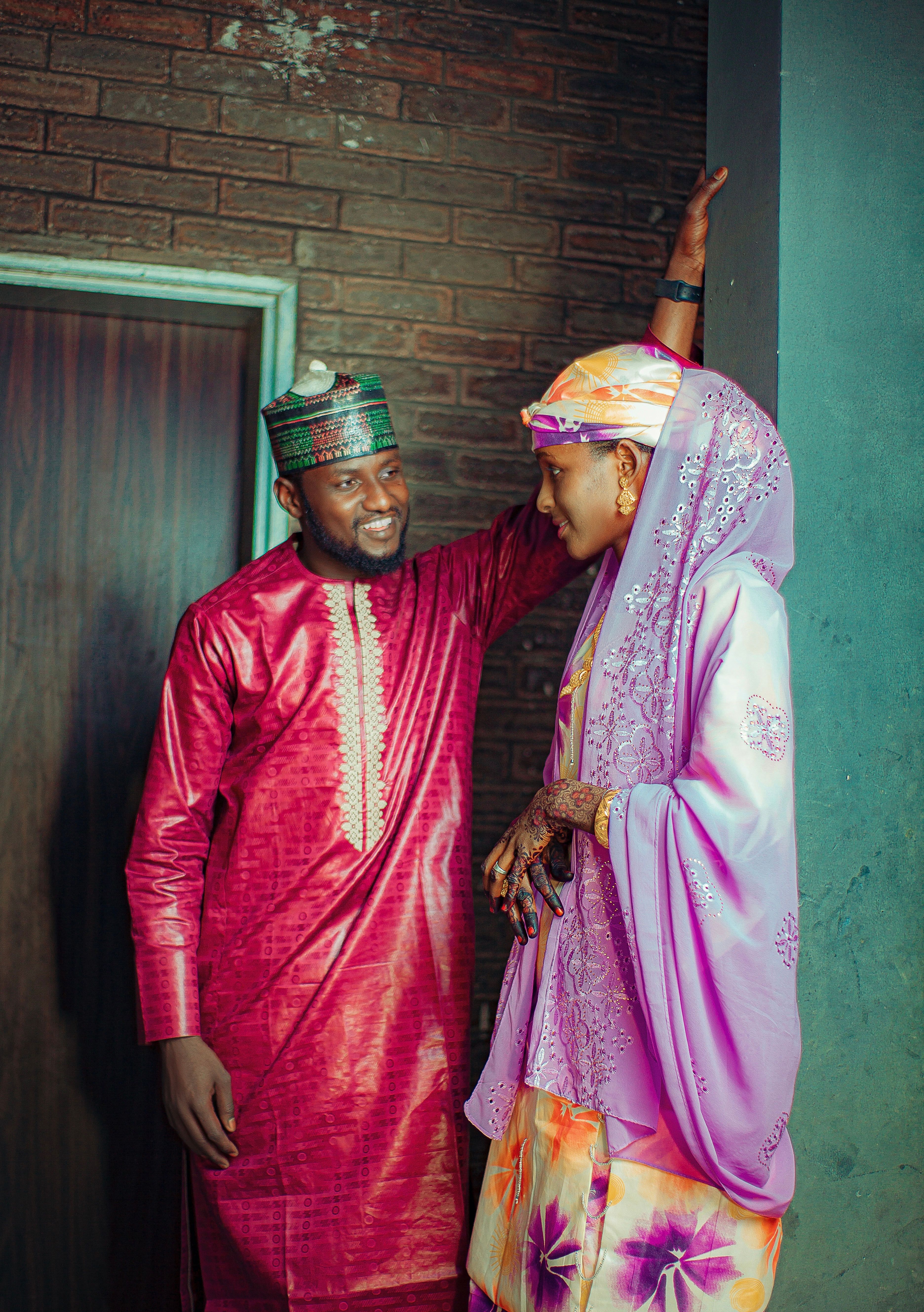 Colorful Traditional African Attire Indoor Portrait · Free Stock Photo