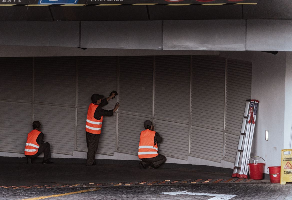 Maintenance technicians at work