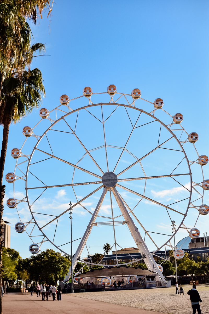 Wheel of Brisbane at South Bank Parklands on a sunny day
