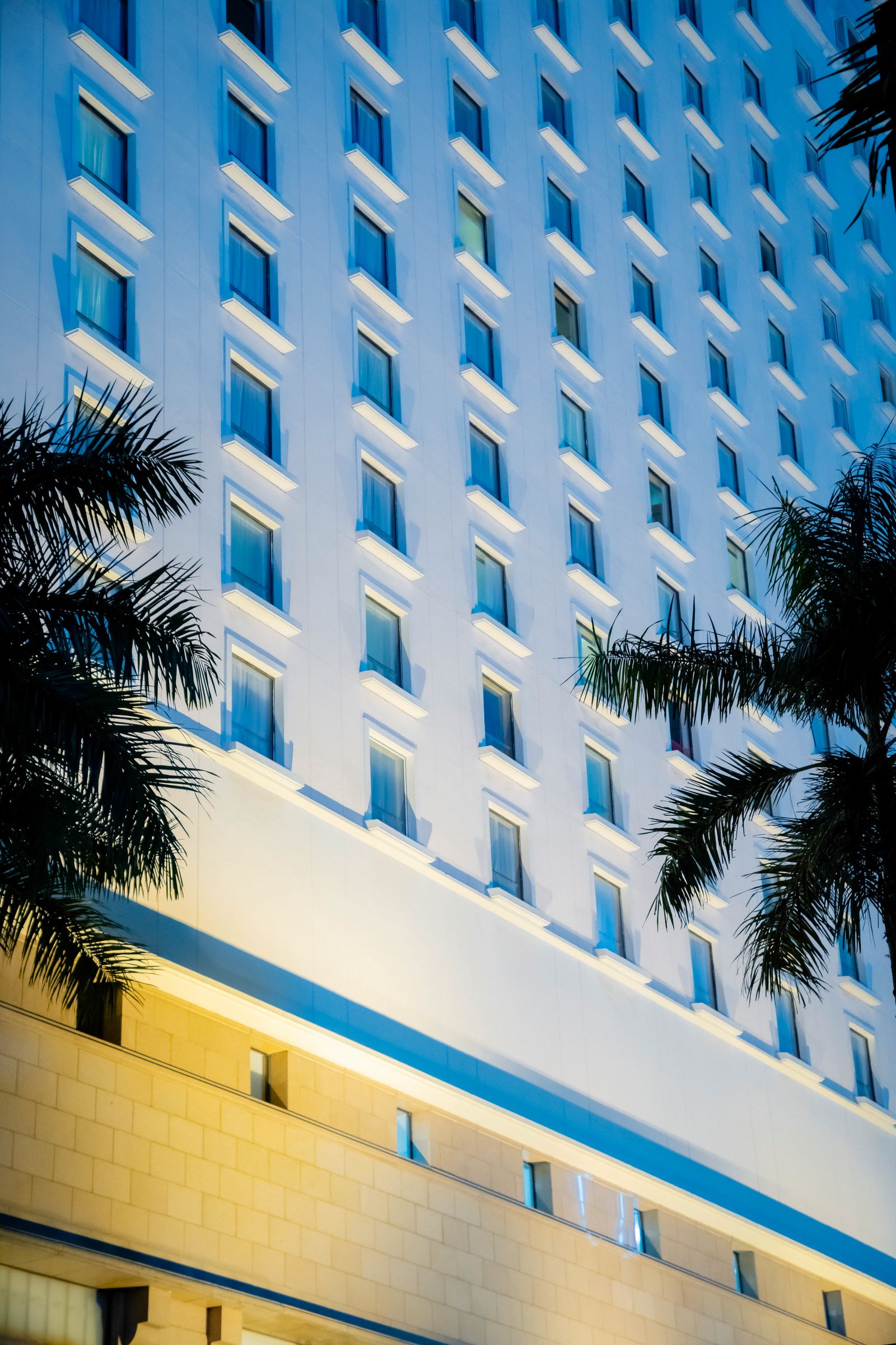 Grand Roll facade with palm trees