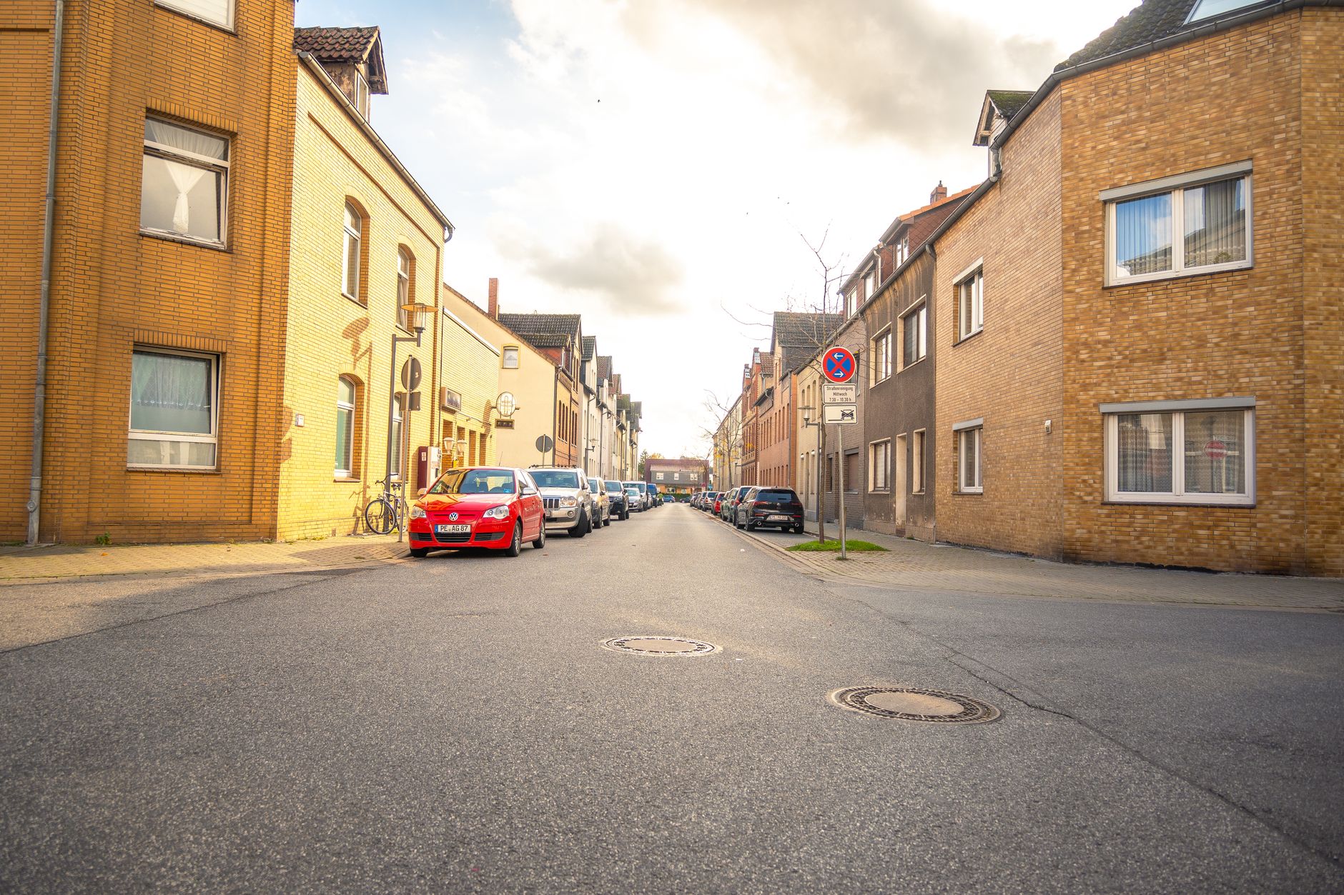 Lower Earley residential streets with Asda superstore in the distance