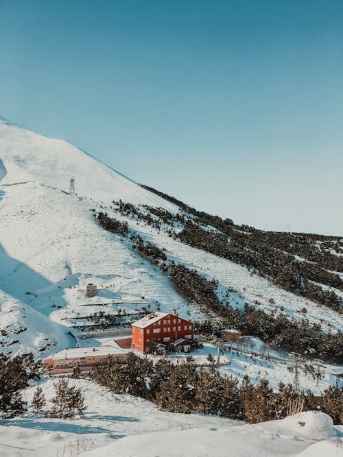 Berg Bedekt Met Sneeuw