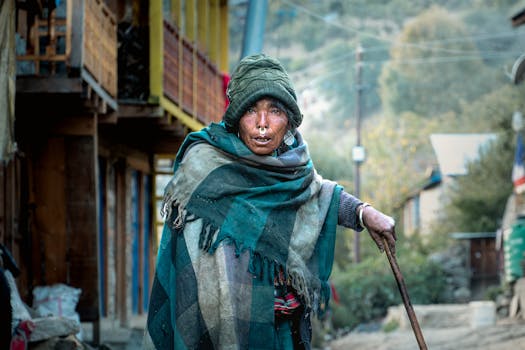Free stock photo of grandmother, nepal culture, nepalese