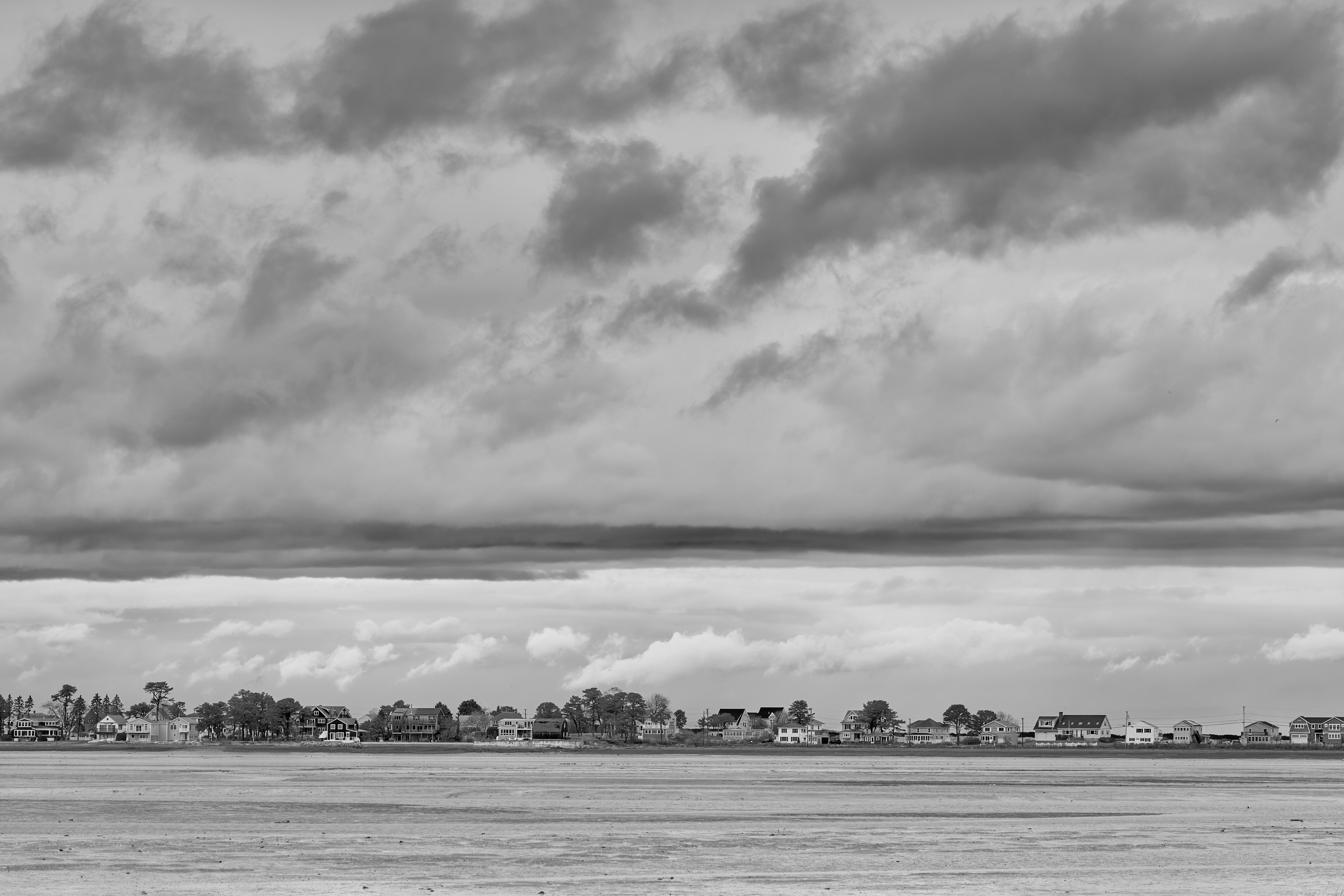Dramatic Black and White Coastal Landscape in Biddeford · Free Stock Photo