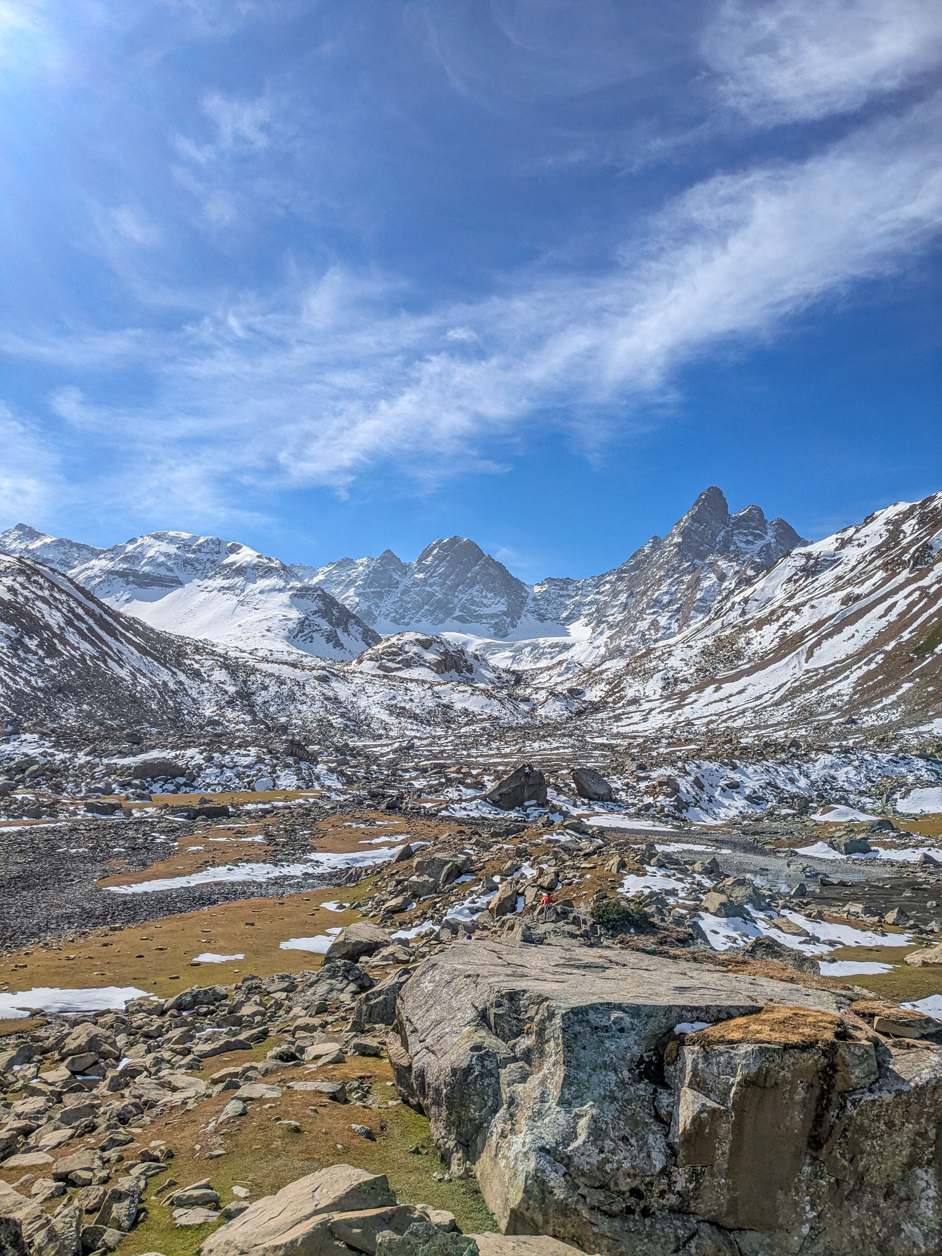 Majestic Snow-Capped Mountains in Clear Blue Sky · Free Stock Photo