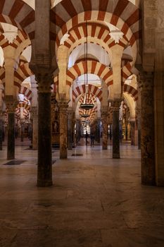 The Mezquita of Córdoba showcases stunning Moorish architecture with its iconic horseshoe arches.