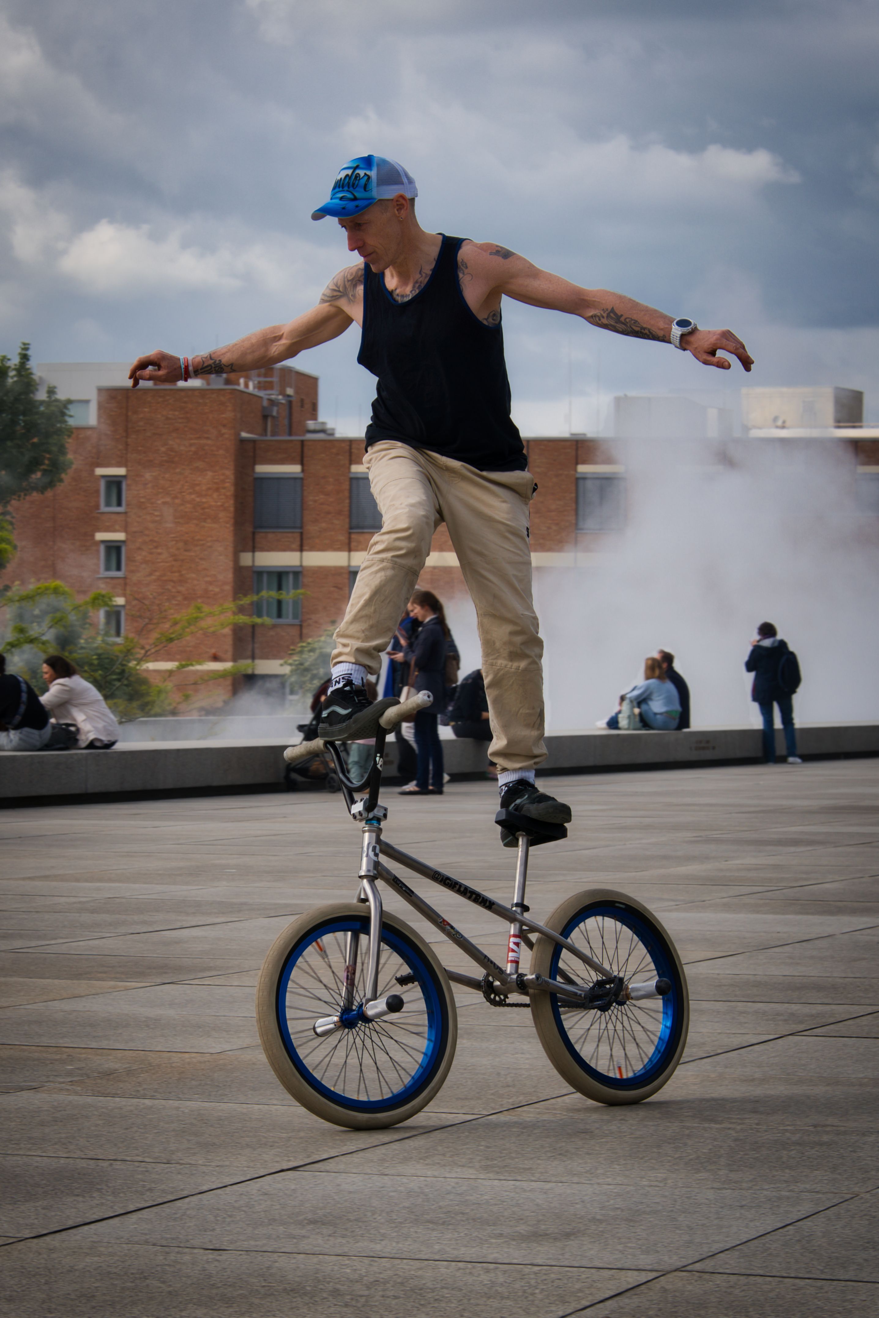 BMX Rider Performing Stunt in Berlin · Free Stock Photo