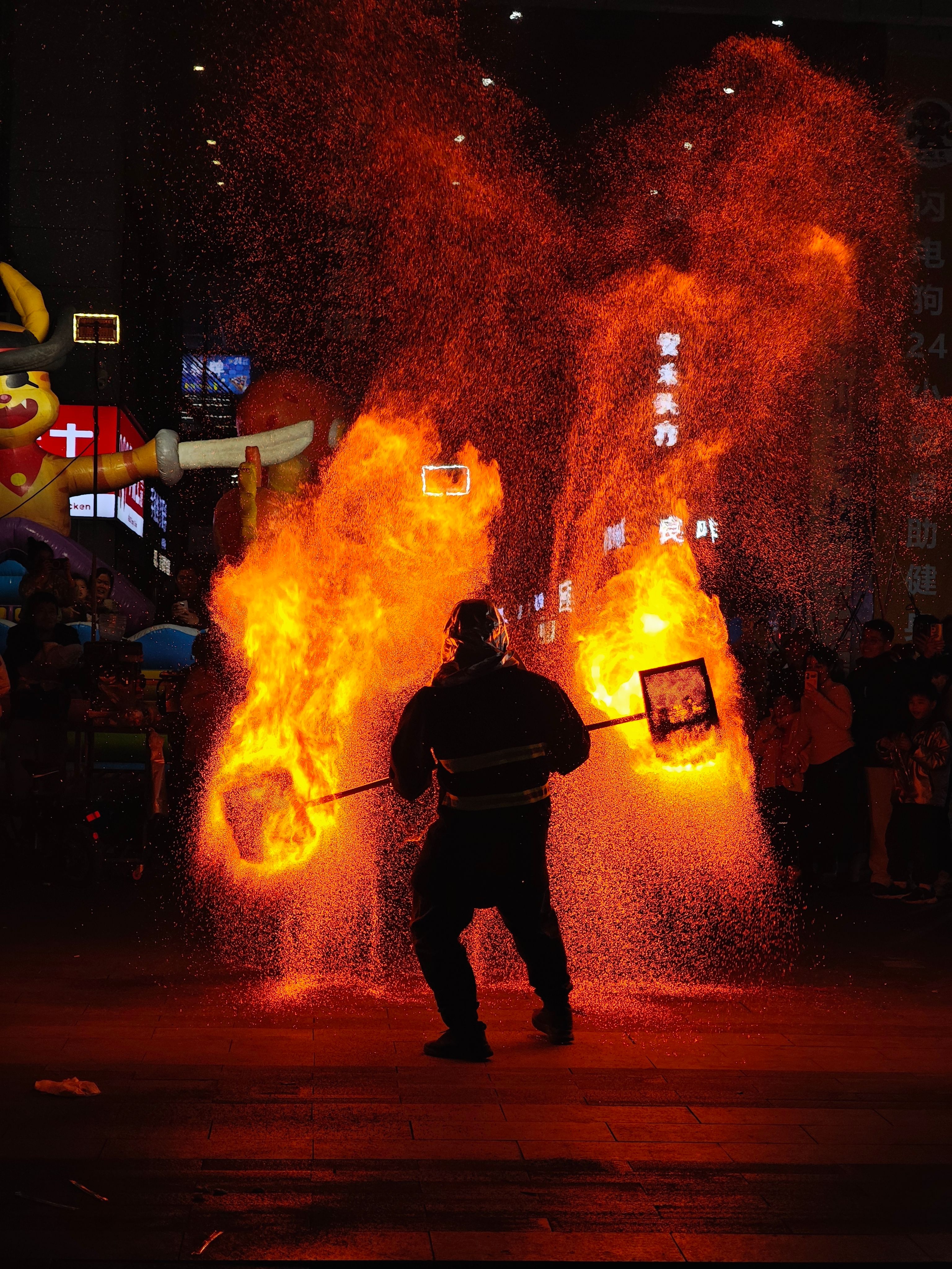 Dramatic Fire Performance at Night Event · Free Stock Photo